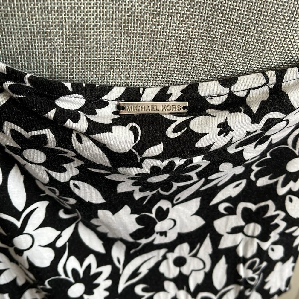 MICHAEL KORS NWOT Chain Strap Floral Cotton Dressy Tank Top, Size M - Picture 6 of 11